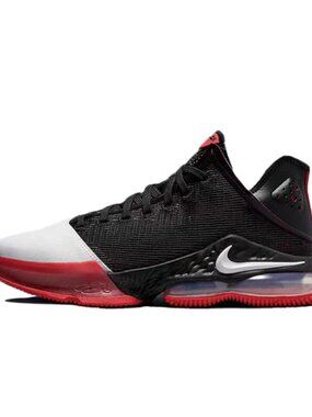 Nike LeBron 19 Low "Bred" Black University Red Men's Size 12 NWOT